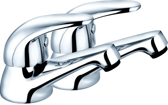 Polished Chrome Single Handle Basin Mixer Tap with Ceramic Cartridge T8065B
