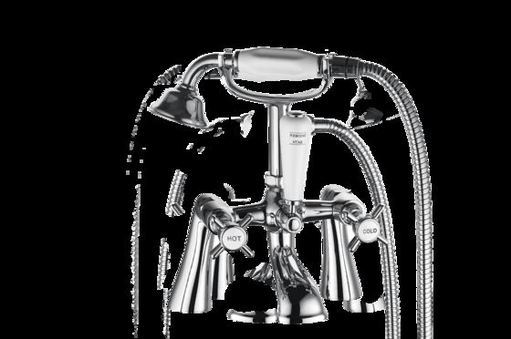 Brass Bath Shower Mixer Faucet With Chrome Finish Classical T8046