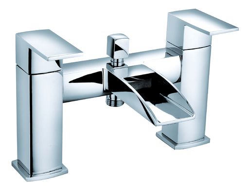 Double Handle Bath Shower Mixer with Chrome Finish Style T8851