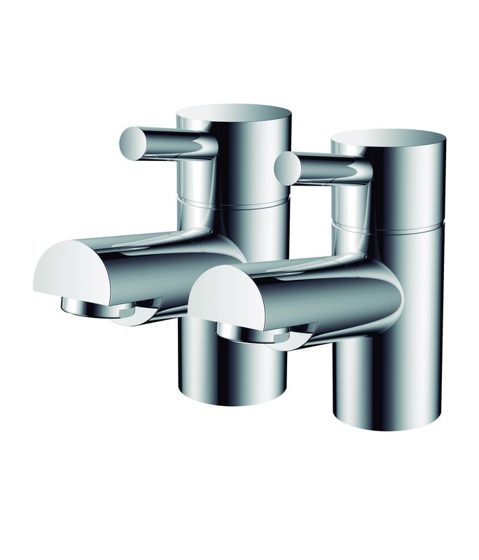 3/4 Pair Bathroom Mixer Faucet Long Lasting Performance Contemporary