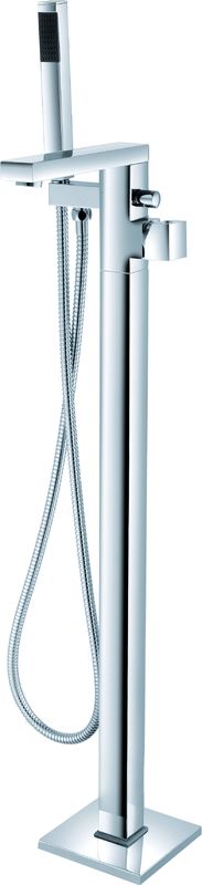 Chrome Finish Brass Floor Standing Bath Shower Mixer For Bathroom T8590