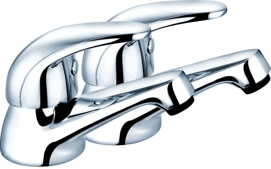 Polished Chrome Single Handle Basin Mixer Tap with Ceramic Cartridge T8065B