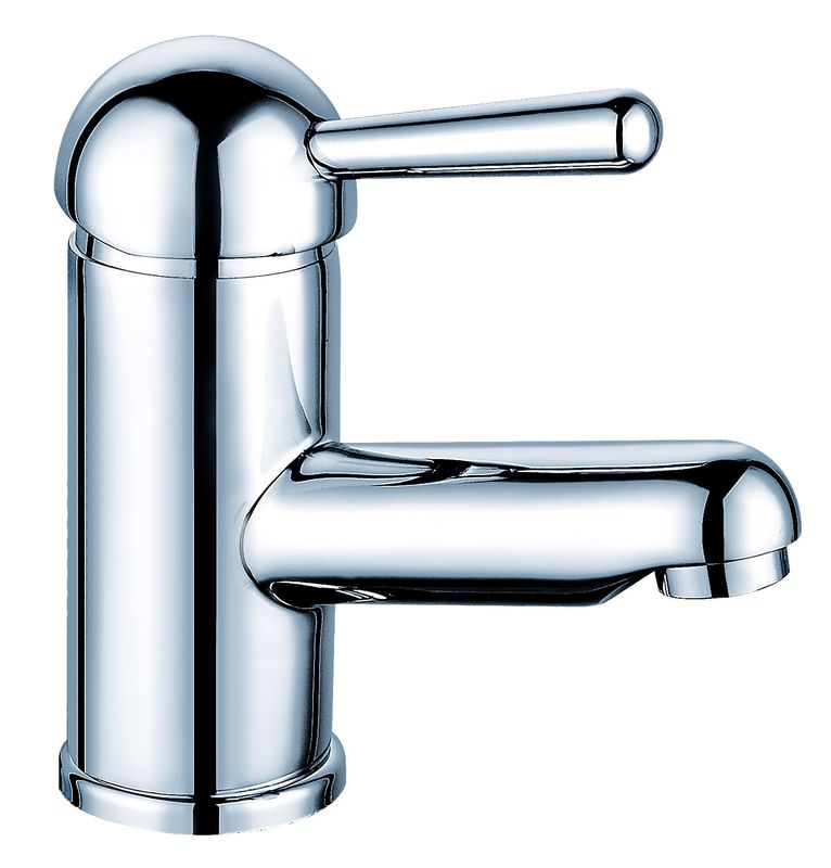 Contemporary Ceramic Valve Basin Mixer Faucet With Chrome Finish T8463