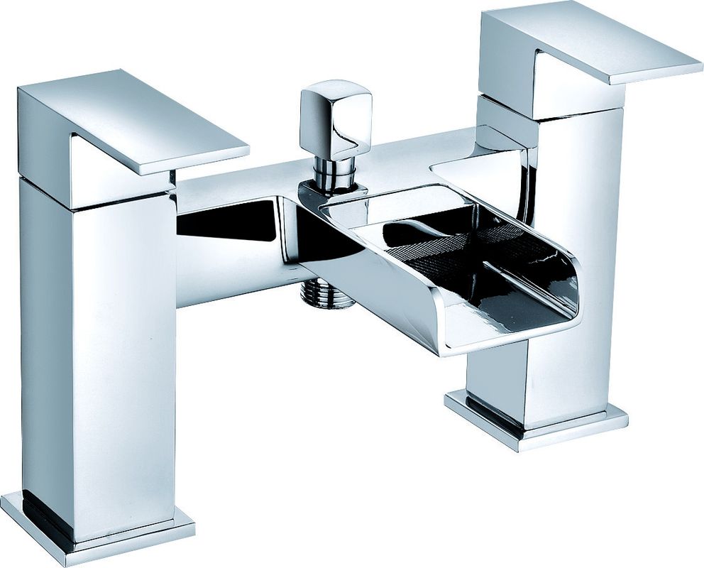 Chrome Finish Double Handle Bath Shower Mixer For Luxurious Bathing Experience T8771